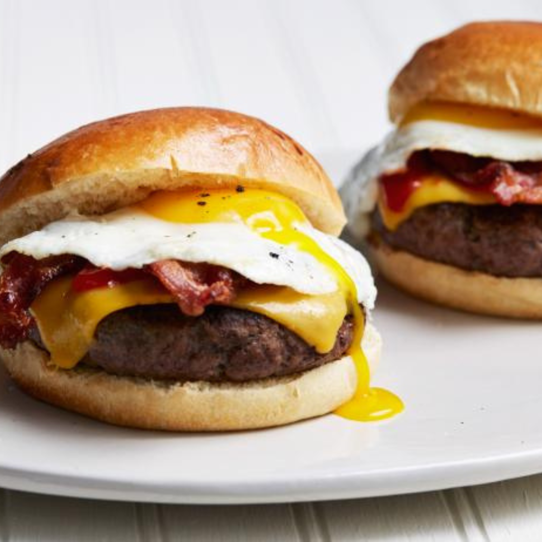 Boss Burger Co and Fresh Start Farms Breakfast burger, Omaha Nebraska